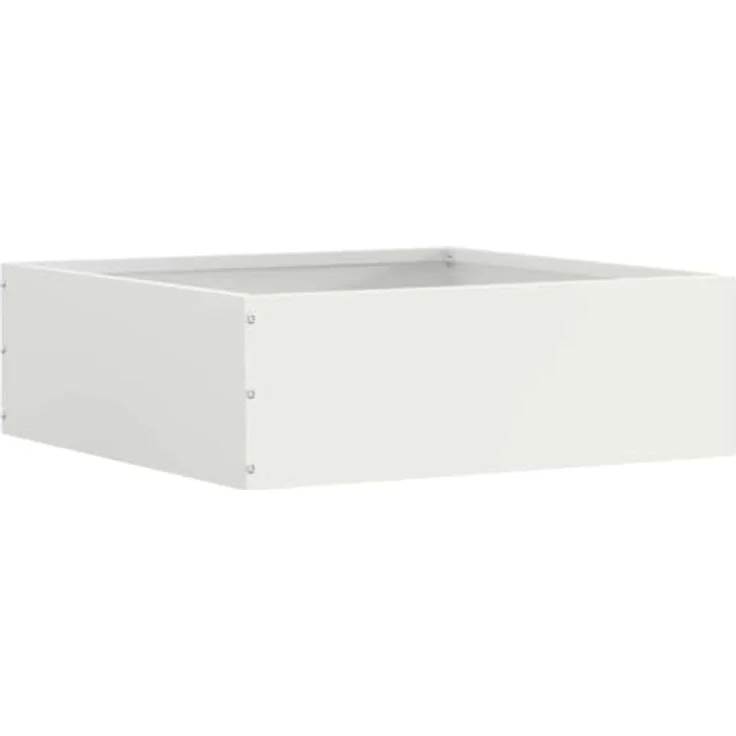vidaXL Raseneinfassung Weiß, 40 x 40 x 13 cm, langlebige Stahl Landschaftsdivider für Garten und Terrasse, moderne Metallkante, einfache DIY-Installation – Bild 1