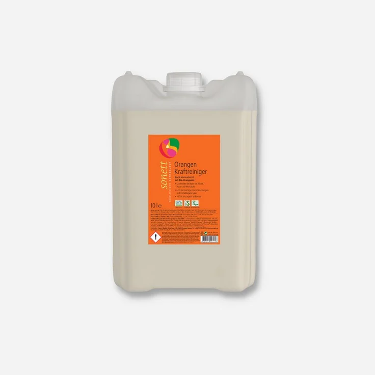 Sonett Orangen Kraftreiniger 10 l Universalreiniger, hoch konzentriert mit Bio-Orangenöl – Bild 1