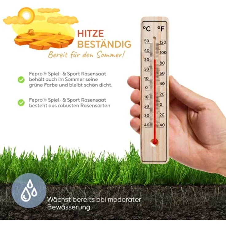 BELKO 5kg Rasensamen Sport und Spiel, schnellkeimend, robust und tiefgrün, ideal für Neuansaat und Nachsaat, 200m², Pflegeleicht, Frühjahrseinsatz – Bild 2