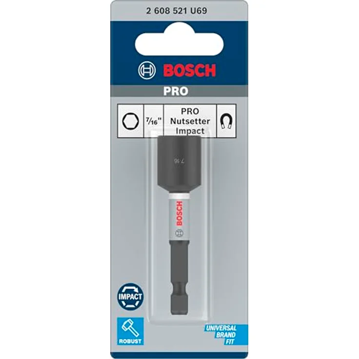 Bosch PRO Nutsetter Impact, 144 x 66 mm, Schlagfester 1/4-Zoll-Sechskantschaft für Schlagschrauber und Bohrschrauber, robuste Konstruktion aus modifiziertem Stahl – Bild 2