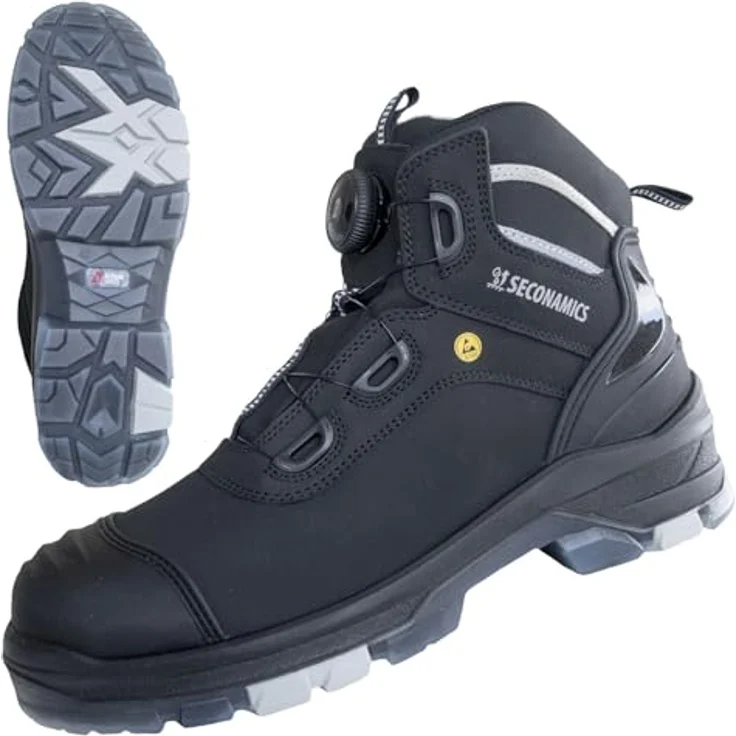 NITRAS SAFETY ULTIMATE STEP Mid Fit, halbhohe Sicherheitsstiefel mit wasserdichter SECONAMICS Membran und gepolstertem Schaft – Bild 4