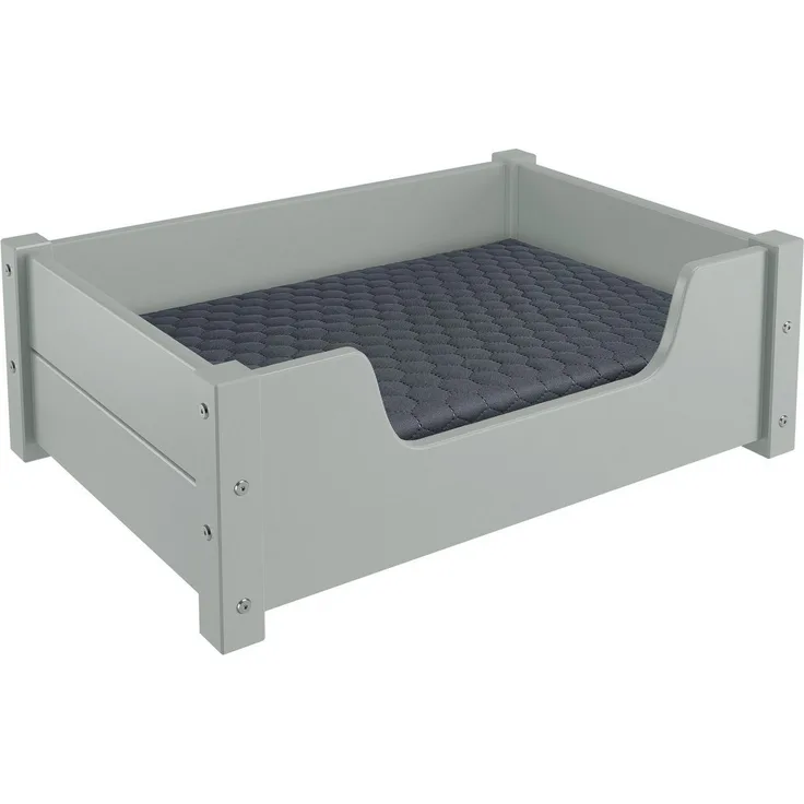 ERST-HOLZ Tierbett Gemütliches Tierbett für Katzen und Hunde 60x40 Kiefer grau, alle Größen