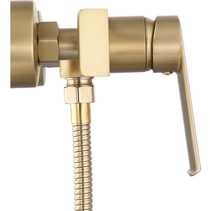 Rea HASS BRUSH GOLD Duscharmatur, Messing, Badezimmer-Mischbatterie, Einhebel, heiß und kalt, verstellbar (Gold) – Bild 3
