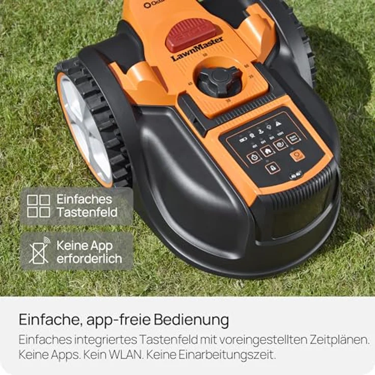 Lawnmaster OcuMow AMB16-300, Rasenmähroboter ohne Begrenzungskabel für Flächen bis 300 m², intelligente Hindernisvermeidung – Bild 6