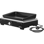 Campingaz Plancha Electric 1 XD | Elektrogrill Indoor & Outdoor | Plancha-Teppanyaki-Grillplatte | Tragbarer Balkongrill | Antihaftbeschichtung | Gusseisen | Leistung 2500 W | Schwarz