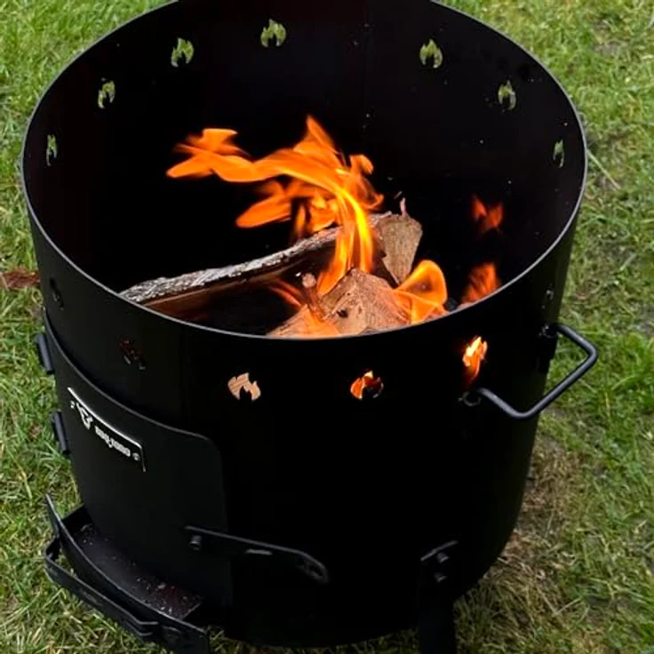 BBQ-Toro Feuerkorb Gusseisen Kazan 19L mit Kazan Ofen Ø 45 cm, Gusstopf mit Deckel, Gulaschkessel, Feuerkessel – Bild 3