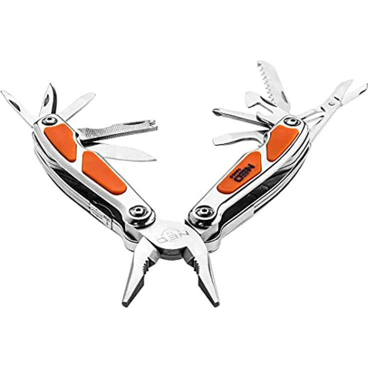 NEO TOOLS Mini-Mehrzweckwerkzeug mit LED, 12 Teile, Aluminium-Griffe, 150mm Gesamtlänge – Bild 2