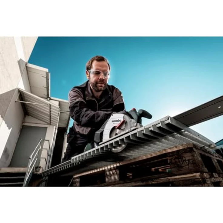 Metabo Akku-Handkreissäge MKS 18 LTX BL 58, Metall Ohne Akku in metaBOX 340, Kraftvoller Brushless-Motor, Spänefangbox, für Metalle geeignet – Bild 5