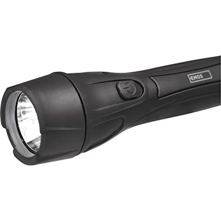 EMOS P3210 ultraleichte LED-Taschenlampe mit Handschlaufe, stoßfeste Handlampe mit Helligkeit 55lm, Leuchtweite 125m, Laufzeit 16 St, Kunststoff, batteriebetrieben – Bild 1