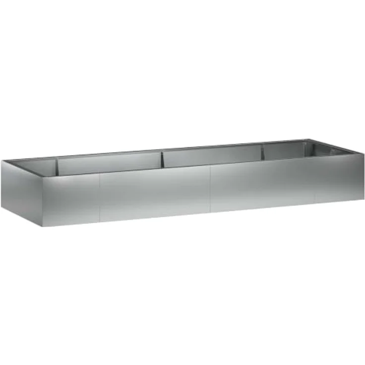 vidaXL Beetumrandung Stützmauer, 8er Set aus verzinktem Stahl, modulare, wetterbeständige Konstruktion, 300 x 100 x 50 cm, Silber – Bild 1