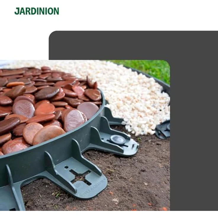 Rasenkanten, Beeteinfassung, Beetumrandung, PE/PP 60mm Schwarz, Umrandung Gartenbeet oder Kiesbeet – Bild 3