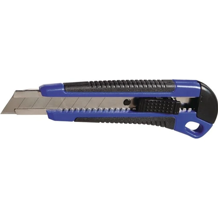 NORDWEST Cuttermesser Klingen-B, 18mm mit Edelstahlführung, automatischer Sicherheitsarretierung und Vorratsmagazin für Ersatzklingen