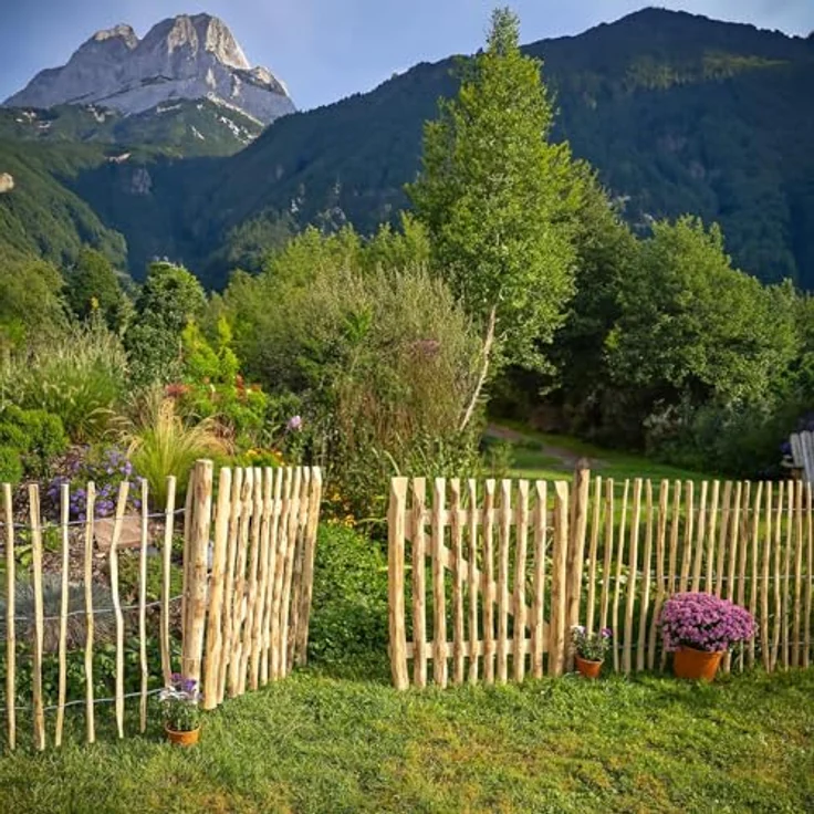 BooGardi Gartentor Staketentor Bausatz, (Höhe 50cm x Breite 80cm Lattenabstand 3-5cm · 168 Größen), Gartentür Holztor Staketenzaun Zauntor Gartenzaun – Bild 2