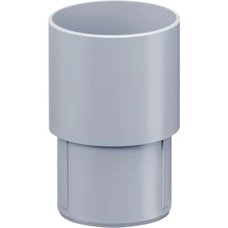 INEFA Fallrohr Verbinder DN50 / 50mm, witterungsbeständiger PVC-U Kunststoff, einfache Montage