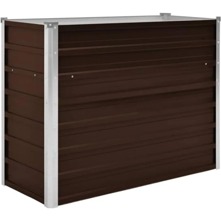 vidaXL Garten-Hochbeet Braun 100 x 40 x 77 cm Verzinkter Stahl – Bild 2