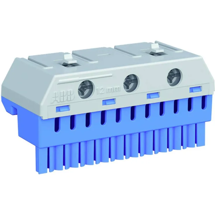 Striebel & John 2CPX062753R9999 ZK113B Klemmenblock, flexibel für N-Stromkreise, werkzeuglose Steck- und Rasttechnik, blau