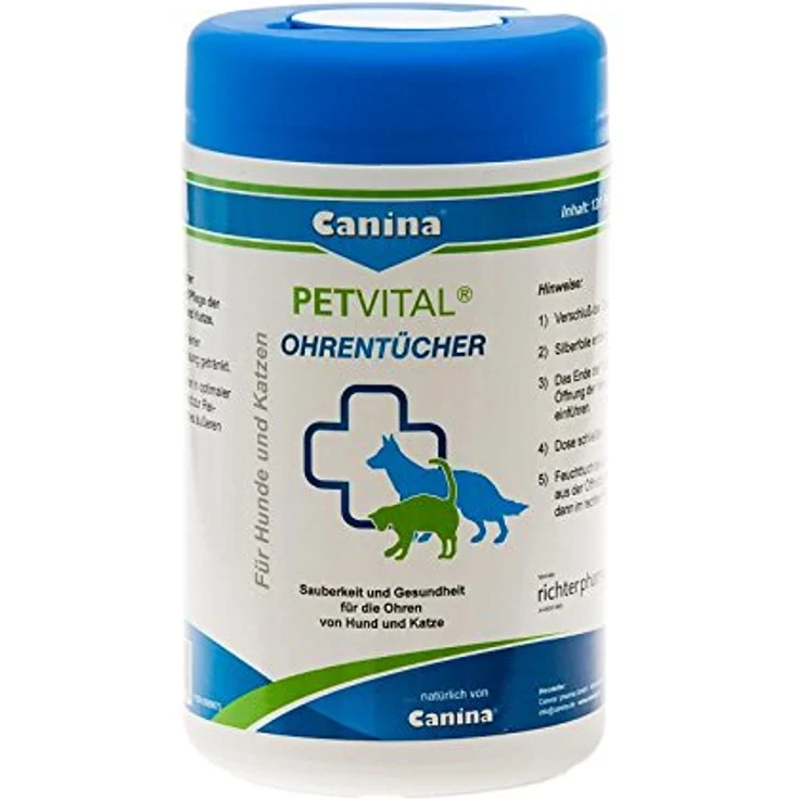 Canina 74112 0 Petvital Ohrentücher, 120 Stück (1er Pack) – Bild 2