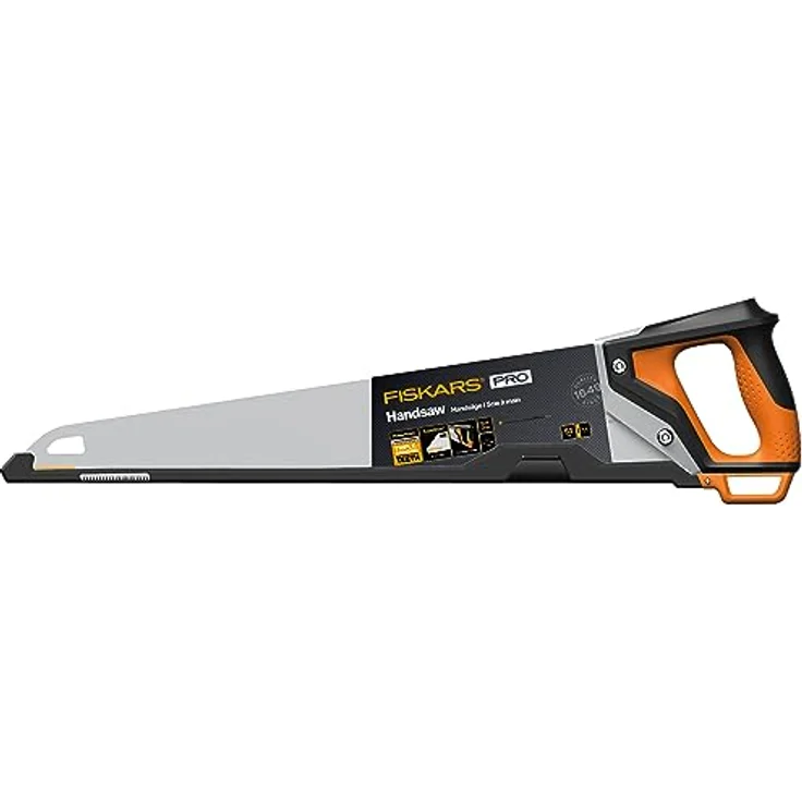 Fiskars Pro Handsäge für weiches Holz, Sägeblattlänge: 55 cm, 11 TPI, Schwarz/Orange, PowerTooth, 1062918 – Bild 3
