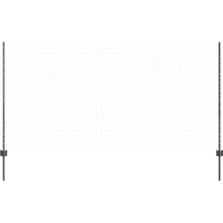 vidaXL U-Kanal Zaunpfosten, 10 Stück, 120 cm, grauer pulverbeschichteter Stahl, robust und modern – Bild 3