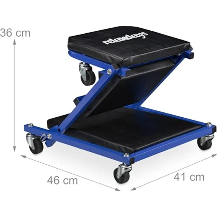 Relaxdays Werkstatt-Rollbrett, klappbar, Transportwagen bis 150 kg, ideal für Hobbybastler und Auto-Mechaniker – Bild 4