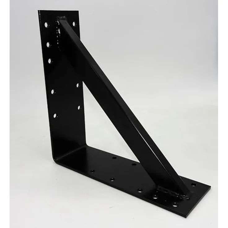 dynamic24 Holzkonstruktionsbeschlag Stahl Winkel 300x300x100mm verstärkt 5mm, pulverbeschichtet schwarz