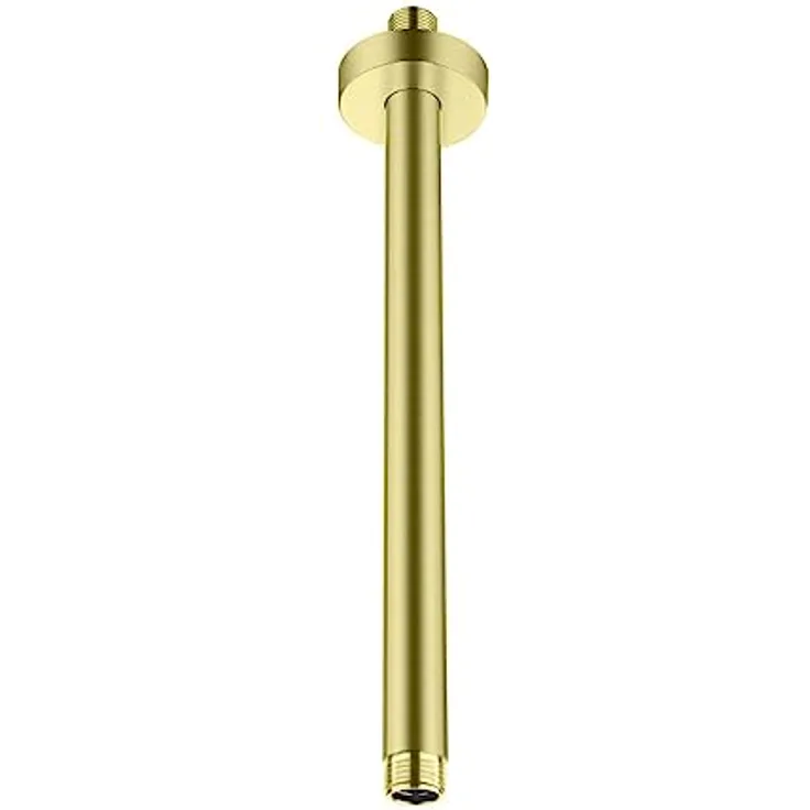 Brausearm Wandarm Duschkopfarm Deckenanschluss Gold gebürstet 1/2" 30 cm
