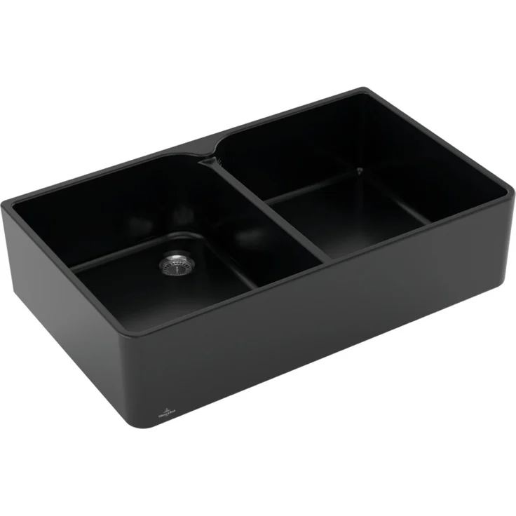 Villeroy & Boch 639001R7 Spülstein, 90 x 90 x 55 cm, zwei Becken, Montage auf Unterschrank