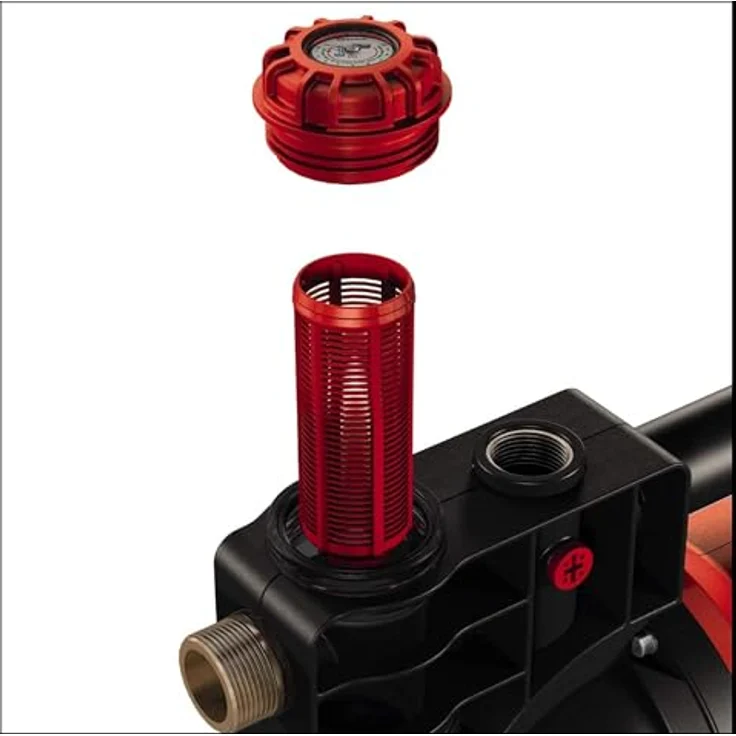 Einhell Hauswasserautomat GE-AW 1042 FS (1.050 W, 4200 l/h Fördermenge, 4.8 bar Förderdruck, Wasserfüll--Schmutz--Sauganzeige, Trockenlaufsicherung, Flow-Sensor, Thermo--Brühschutz, Rückschlagventil) Hauswasserautomat 8 m|38 m – Bild 6