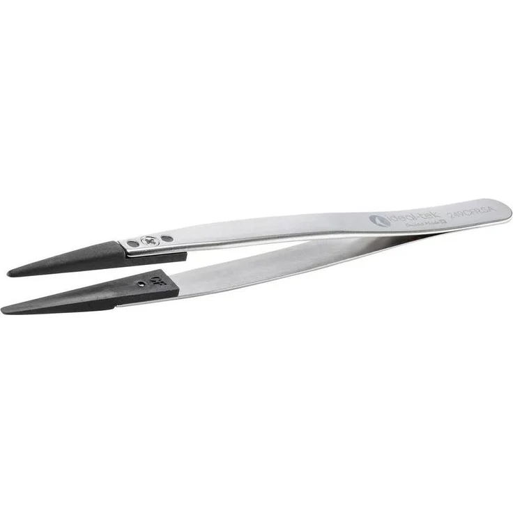 Ideal Tek 249CFR.SA.1.IT, Kunststoffpinzette 130 mm mit austauschbarer Spitze, ESD- und kratzfest