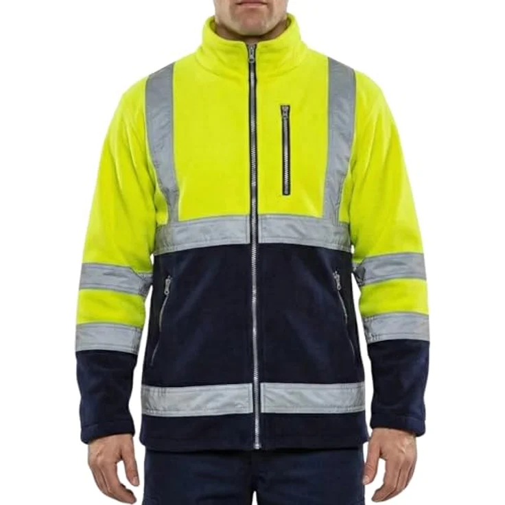 Warnschutzjacke aus Polar Fleece 280g-m² gelb L – Bild 2