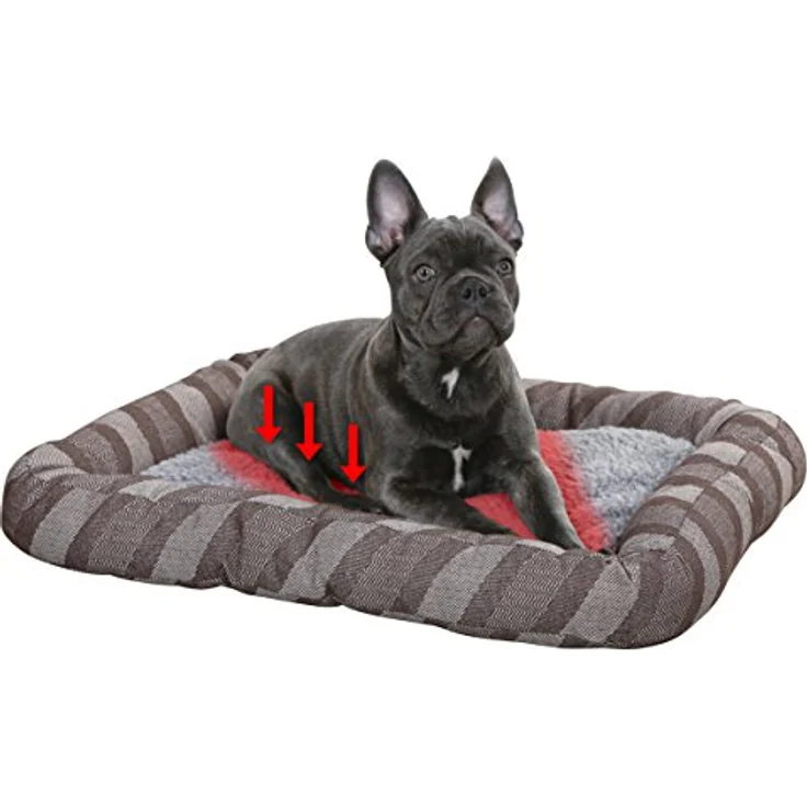 Kerbl 80366 Liegebett Pablo,selbstwärmend, 100 x 65 cm, grau – Bild 3