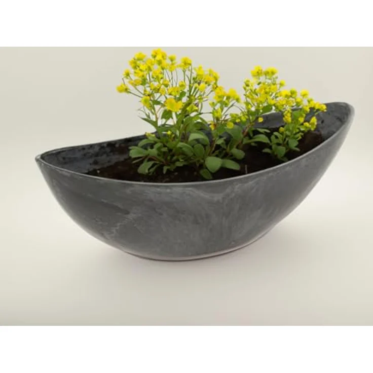 matches21 hochwertige Jardiniere Übertopf Blumentopf innen & außen Kunststoff dunkelgrau 1 STK - 39x11x12,5 cm - Preisvergleich – Bild 6