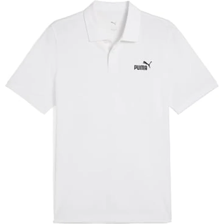 Puma ESS No. 1 Logo Pique Polo, Herren Shirt aus Piqué-Gewebe, weiss, (XXL) – Bild 1