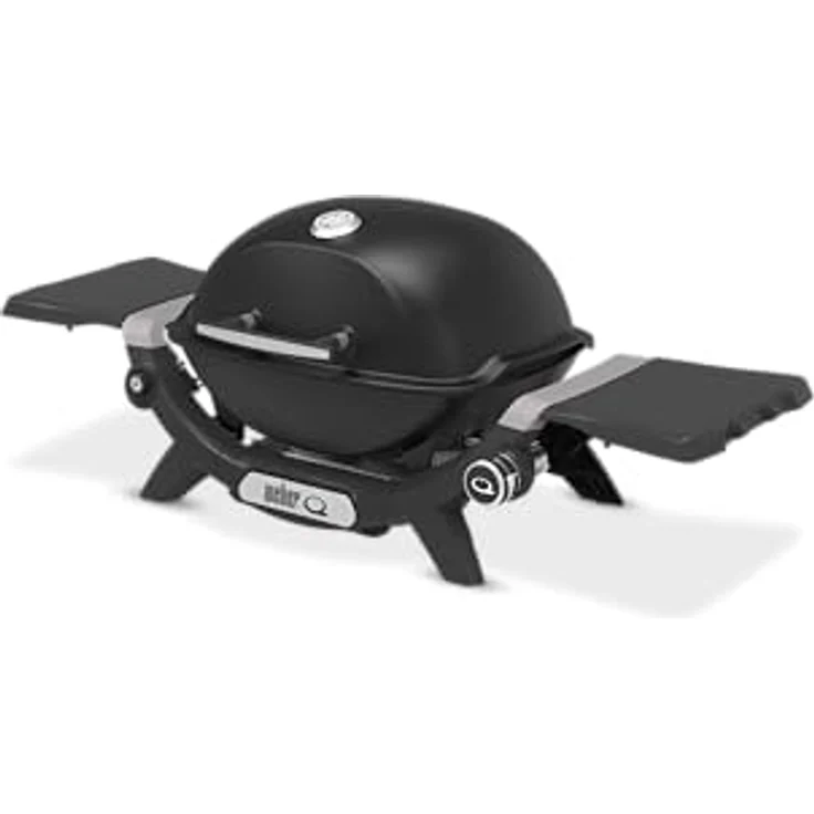 Weber Gasgrill Q1200N, kompakter Grill mit porzellanemailliertem Guss-Grillrost und Fettauffangschale, schwarz – Bild 5