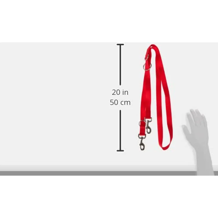 Nobby Training Leash Classic, 200 cm/ 25 mm, Red – Bild 4