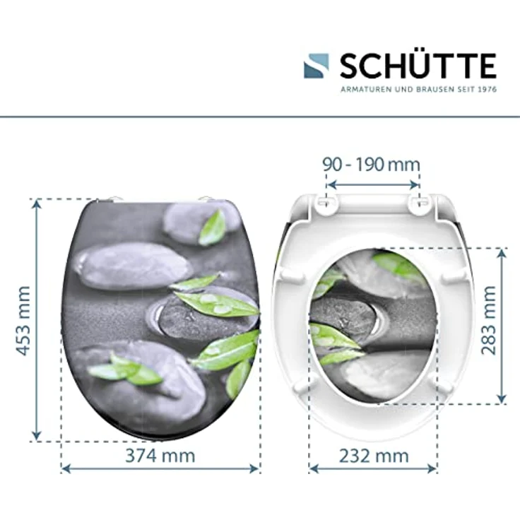 Schütte WC-Sitz Duroplast Stone, doppelte Absenkautomatik und Schnellverschluss, bruchsicher und kratzfest – Bild 8