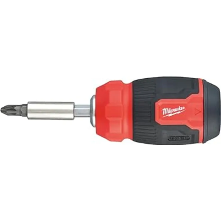 Milwaukee Multi-Bit-Schraubendreher, roter Ratschenschraubendreher mit Steckschlüsseln für vielseitigen Einsatz