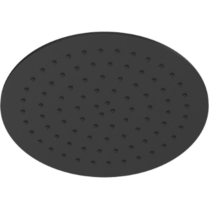 Chris Bergen Kopfbrause schwarz matt Edelstahl 25 cm, wassersparend mit Anti-Kalk-System