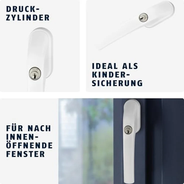 ABUS Abschließbarer Fenstergriff FG300 W - AL0125 - weiss – Bild 3