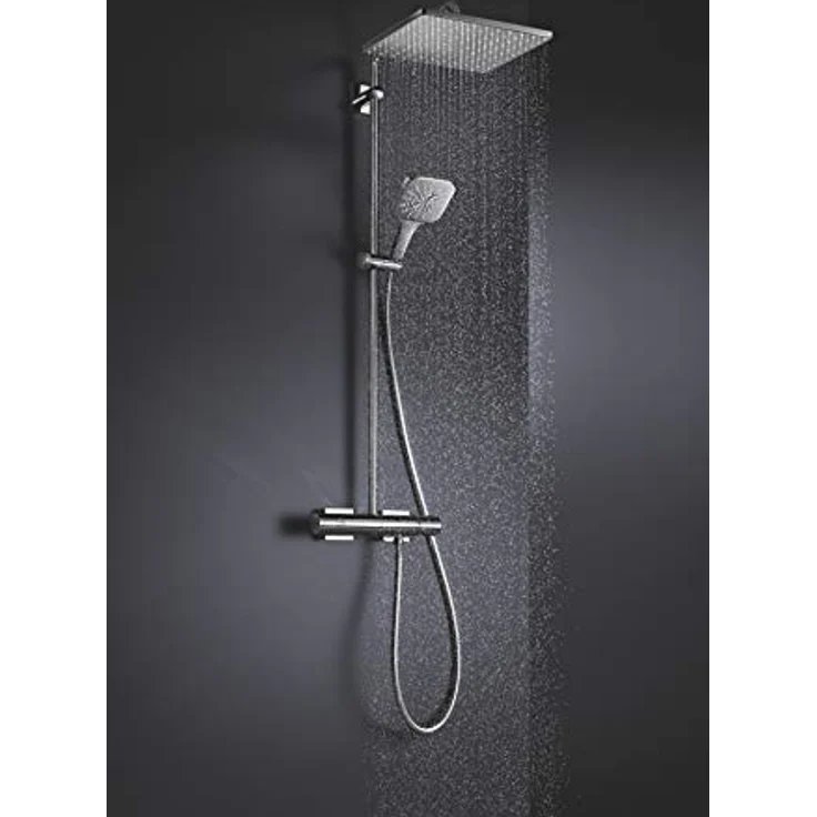 GROHE Rainshower Smartactive 310 - Duschsystem mit Thermostatarmatur (Sicherheitsperre bei 38°C, langlebig, Antikalk- System, Verbrühschutz), chrom, 26649000 – Bild 3