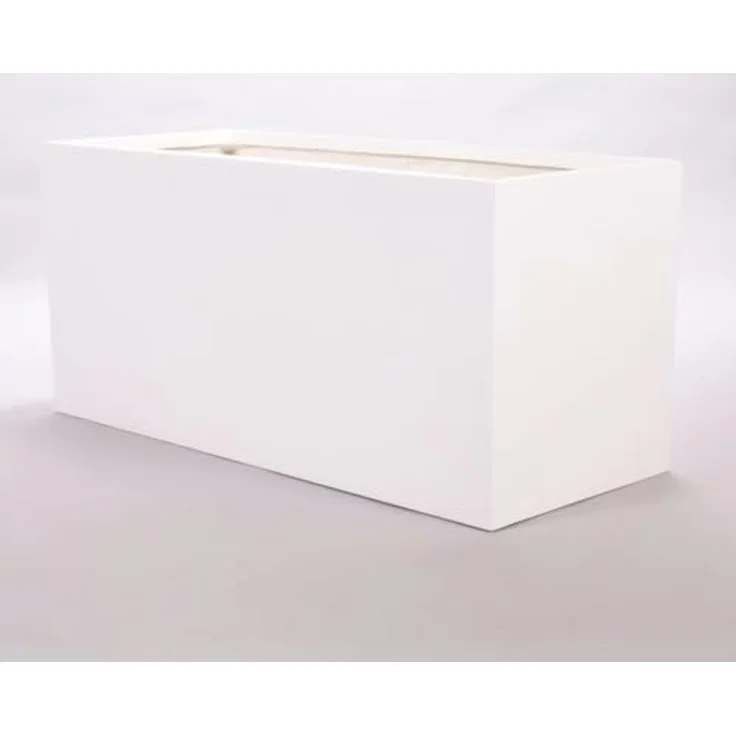 Elegant Einrichten Pflanzkübel Fiberglas Rechteckig 120x50x55cm, Perlmutt-Weiß, UV-beständig und wasserdicht – Bild 1