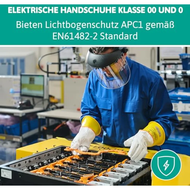 Ansell Activ ARMR RIG014Y110, Naturlatex Elektrikerhandschuh Größe 11, isoliert bis 1000 V AC, optimierte Flexibilität, erweiterte Stulpe – Bild 6