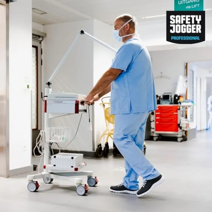 Safety Jogger Kassie O1, Atmungsaktiver Berufsschuh mit Rutschfestigkeit und Elektrostatikschutz, dunkelgrau, Größe 48 – Bild 2