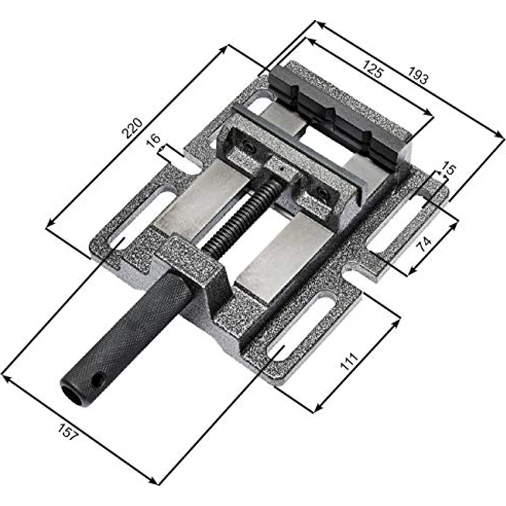 WABECO Bohrmaschinenschraubstock Backen-B.125mm Spann-W.125mm WABECO – Bild 2