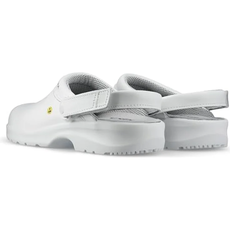 Sika Arbeitsschuh Fusion ESD offener Clog mit verstellbarem Fersenriemen, Weiß, Größe 38, rutschhemmende und stoßabsorbierende Sohle – Bild 7