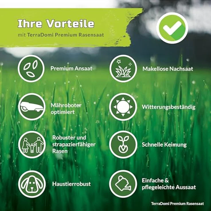 Premium Rasensamen für An- & Nachsaat I strapazierfähige und robuste Rasensaat der Greenkeeper10 kg – Bild 5