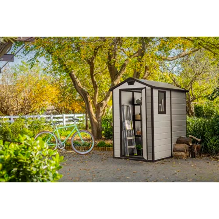 Keter Gerätehaus Manor 4x6, Beige, 3,8 m³ Rauminhalt, wetterfest – Bild 5