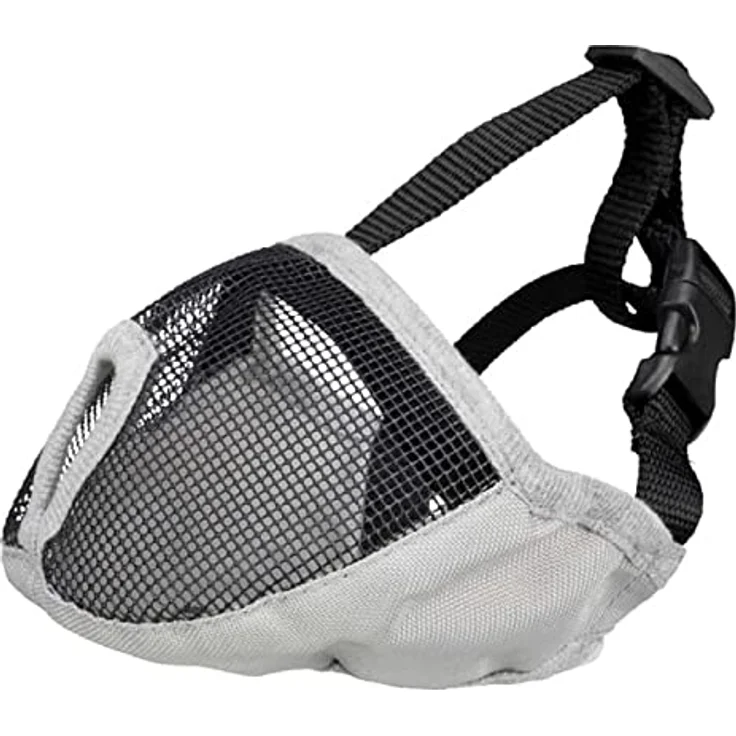 Trixie 17625 Maulkorb für kurznasige Rassen, Polyester, XS–S, grau – Bild 1