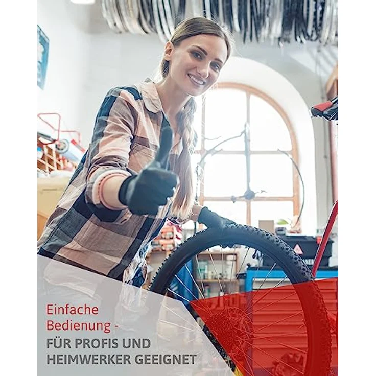 Red Tools Drehmomentschlüssel mit Zubehör - 5-25 Nm 1/4 Zoll Antrieb - Radmutternschlüssel für Auto, Fahrrad, Motorrad – Bild 2