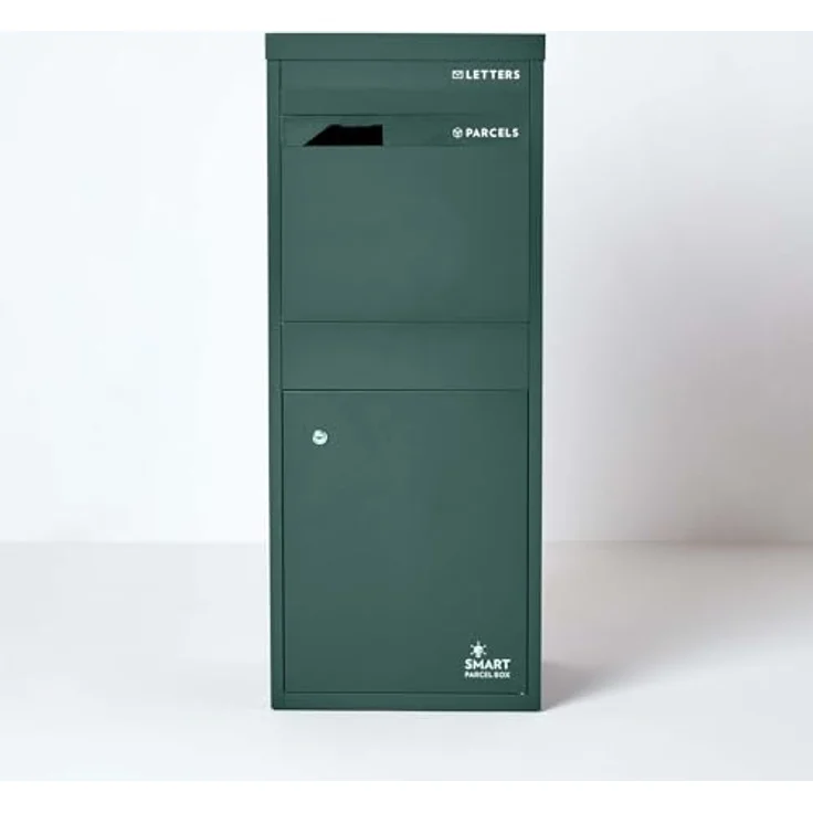 Smart Parcel Box L grün 42x39x103 cm, Paketbriefkasten mit Rückholsperre, sichere Paketbox für Zuhause und Unternehmen, Entnahme hinten & vorne – Bild 3